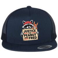 Justice For Peanut The Squirrel And Fred The Raccon Flat Bill Trucker Hat