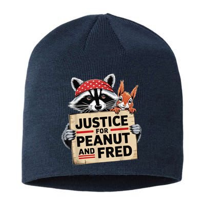 Justice For Peanut The Squirrel And Fred The Raccon Sustainable Beanie