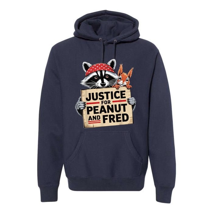 Justice For Peanut The Squirrel And Fred The Raccon Premium Hoodie