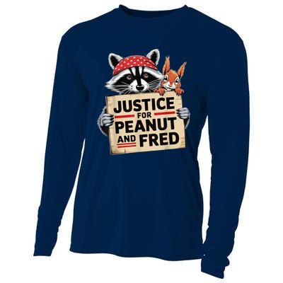 Justice For Peanut The Squirrel And Fred The Raccon Cooling Performance Long Sleeve Crew