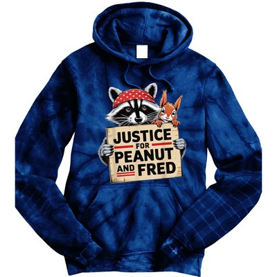 Justice For Peanut The Squirrel And Fred The Raccon Tie Dye Hoodie