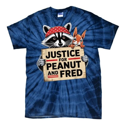 Justice For Peanut The Squirrel And Fred The Raccon Tie-Dye T-Shirt