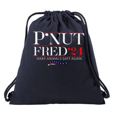 Justice For Peanut The Squirrel And Fred The Raccon Drawstring Bag