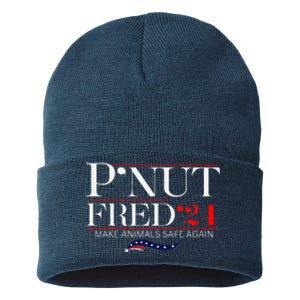 Justice For Peanut The Squirrel And Fred The Raccon Sustainable Knit Beanie