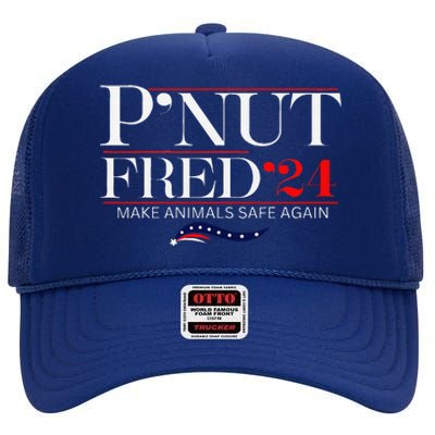 Justice For Peanut The Squirrel And Fred The Raccon High Crown Mesh Back Trucker Hat