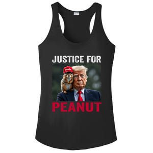 Justice For Peanut The Squirrel Wanted Trending Design Ladies PosiCharge Competitor Racerback Tank