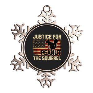 Justice For Peanut The Squirrel Peanut Squirrel Metallic Star Ornament