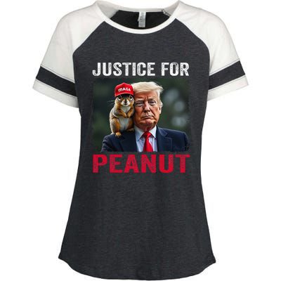 Justice For Peanut The Squirrel 2024 Enza Ladies Jersey Colorblock Tee