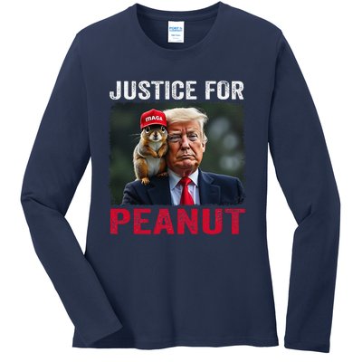 Justice For Peanut The Squirrel 2024 Ladies Long Sleeve Shirt