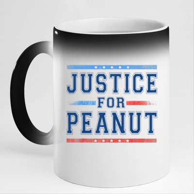 Justice For Peanut 11oz Black Color Changing Mug