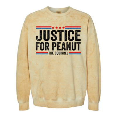 Justice For Peanut The Squirrel Peanut Squirrel Colorblast Crewneck Sweatshirt