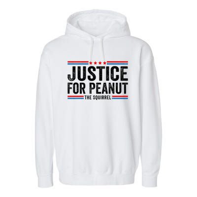 Justice For Peanut The Squirrel Peanut Squirrel Garment-Dyed Fleece Hoodie