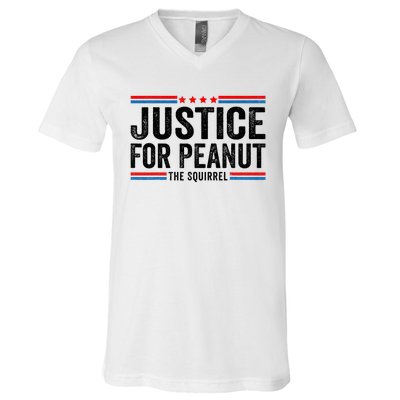 Justice For Peanut The Squirrel Peanut Squirrel V-Neck T-Shirt