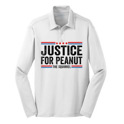 Justice For Peanut The Squirrel Peanut Squirrel Silk Touch Performance Long Sleeve Polo