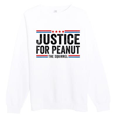 Justice For Peanut The Squirrel Peanut Squirrel Premium Crewneck Sweatshirt