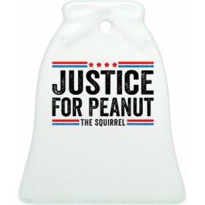 Justice For Peanut The Squirrel Peanut Squirrel Ceramic Bell Ornament