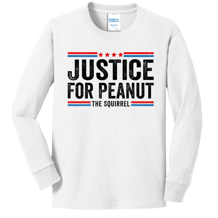 Justice For Peanut The Squirrel Peanut Squirrel Kids Long Sleeve Shirt