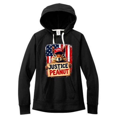 Justice For Peanut The Squirrel Peanut Squirrel Maga Women's Fleece Hoodie