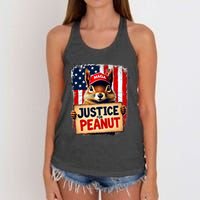 Justice For Peanut The Squirrel Peanut Squirrel Maga Women's Knotted Racerback Tank