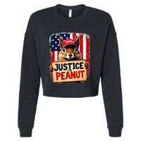 Justice For Peanut The Squirrel Peanut Squirrel Maga Cropped Pullover Crew