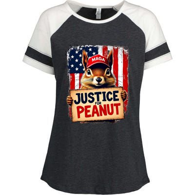 Justice For Peanut The Squirrel Peanut Squirrel Maga Enza Ladies Jersey Colorblock Tee