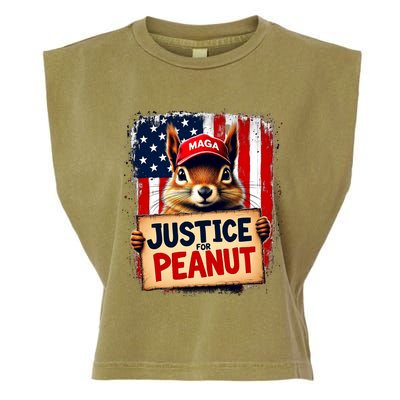 Justice For Peanut The Squirrel Peanut Squirrel Maga Garment-Dyed Women's Muscle Tee