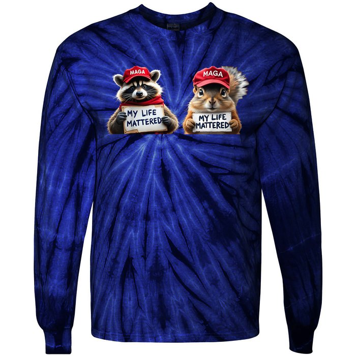 Justice For Peanut The Squirrel And Fred The Raccoon Tie-Dye Long Sleeve Shirt