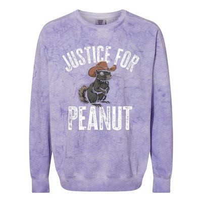 Justice For Peanut The Squirrel Colorblast Crewneck Sweatshirt