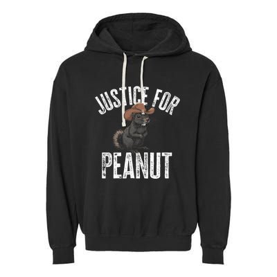 Justice For Peanut The Squirrel Garment-Dyed Fleece Hoodie