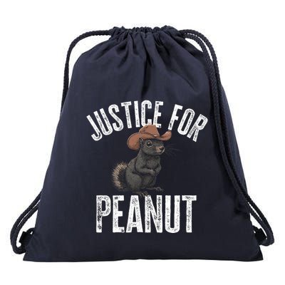 Justice For Peanut The Squirrel Drawstring Bag