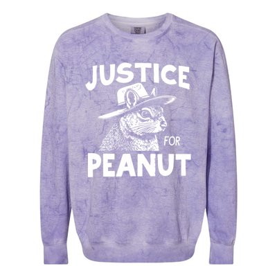 Justice For Peanut Colorblast Crewneck Sweatshirt