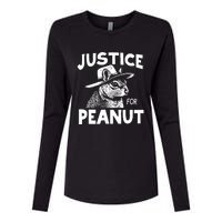 Justice For Peanut Womens Cotton Relaxed Long Sleeve T-Shirt