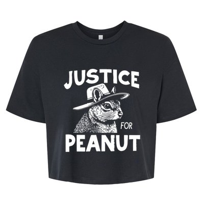 Justice For Peanut Bella+Canvas Jersey Crop Tee