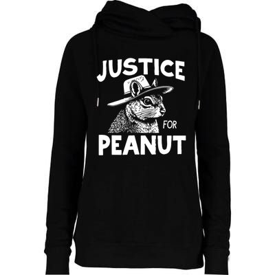 Justice For Peanut Womens Funnel Neck Pullover Hood