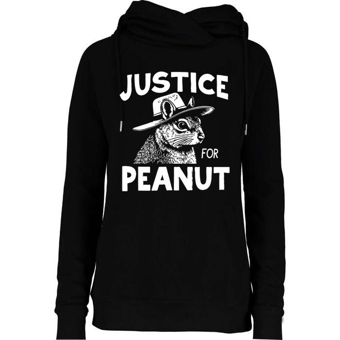 Justice For Peanut Womens Funnel Neck Pullover Hood