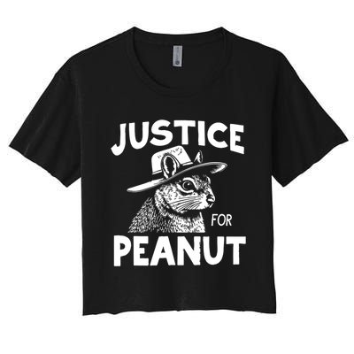 Justice For Peanut Women's Crop Top Tee