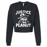 Justice For Peanut Cropped Pullover Crew