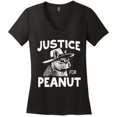 Justice For Peanut Women's V-Neck T-Shirt