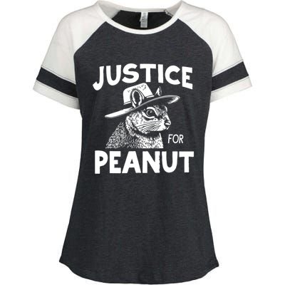 Justice For Peanut Enza Ladies Jersey Colorblock Tee