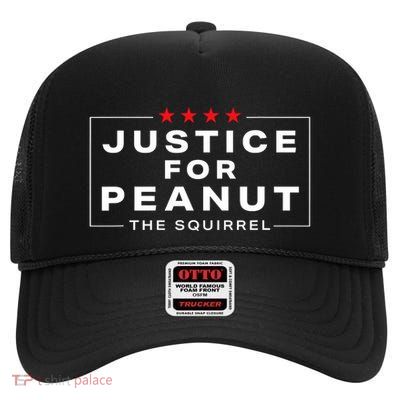 Justice For Peanut The Squirrel Peanut Squirrel Trending Design High Crown Mesh Back Trucker Hat