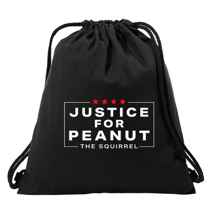 Justice For Peanut The Squirrel Peanut Squirrel Trending Design Drawstring Bag