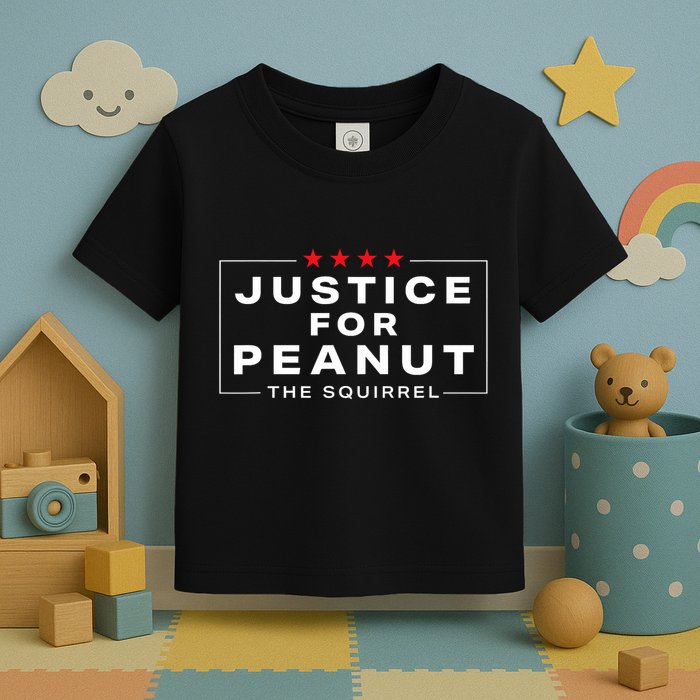 Justice For Peanut The Squirrel Peanut Squirrel Trending Design Toddler T-Shirt
