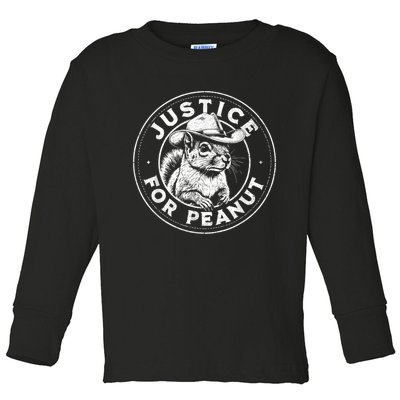 Justice For Peanut The Squirrel Toddler Long Sleeve Shirt