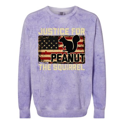 Justice For Peanut The Squirrel Peanut Squirrel Wanted Colorblast Crewneck Sweatshirt