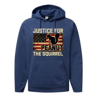 Justice For Peanut The Squirrel Peanut Squirrel Wanted Performance Fleece Hoodie