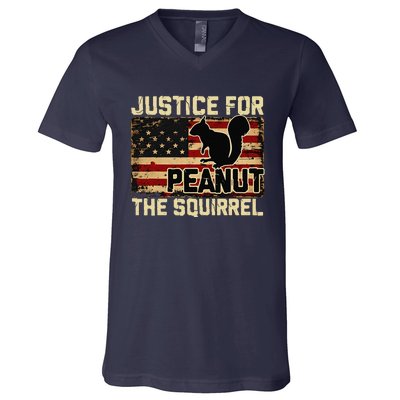 Justice For Peanut The Squirrel Peanut Squirrel Wanted V-Neck T-Shirt