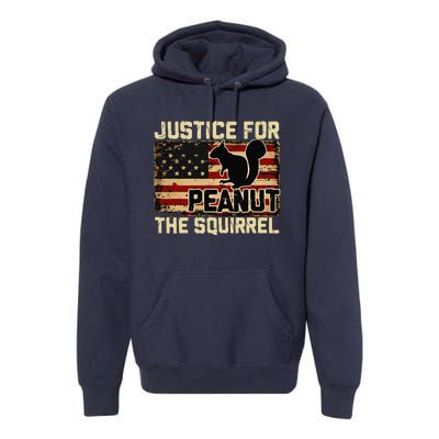 Justice For Peanut The Squirrel Peanut Squirrel Wanted Premium Hoodie