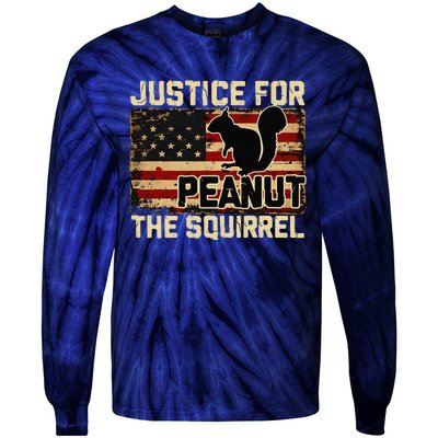 Justice For Peanut The Squirrel Peanut Squirrel Wanted Tie-Dye Long Sleeve Shirt