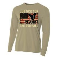 Justice For Peanut The Squirrel Peanut Squirrel Wanted Cooling Performance Long Sleeve Crew