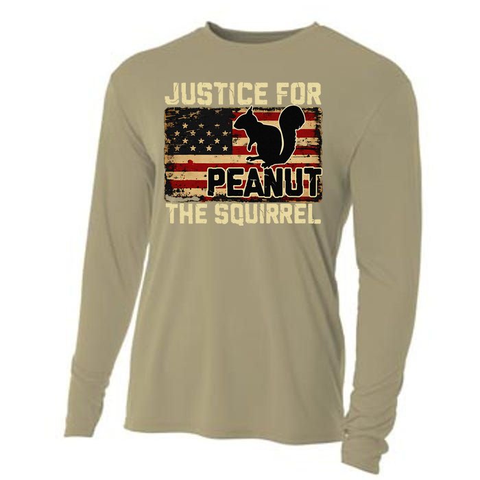 Justice For Peanut The Squirrel Peanut Squirrel Wanted Cooling Performance Long Sleeve Crew